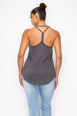 Strappy Y Back - Charcoal