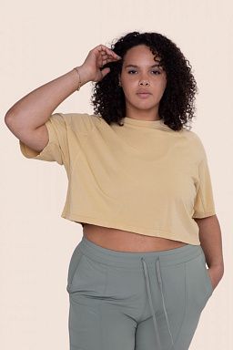 CURVY Pima Cotton Raglan Panel Sleeve