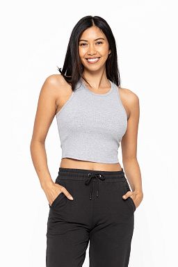 Essential Micro-Ribbed Racer Athleisure Heather grey