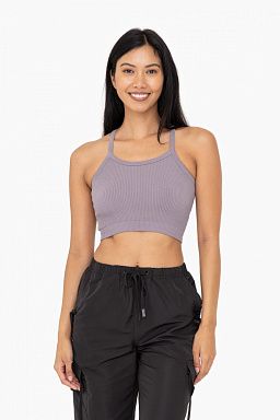 Ribbed Crop with Strappy Back