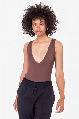 Ribbed Seamless Scoop-Neck