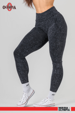 Washed High Waisted Leggings GYM WARRIOR