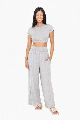 Boxy & Smocked Waist Wide-Leg set