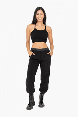 Ribbed Crop & Microfleece Sherpa set